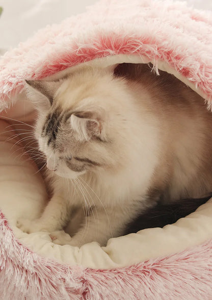 Autumn and Winter soft plush Cat bed