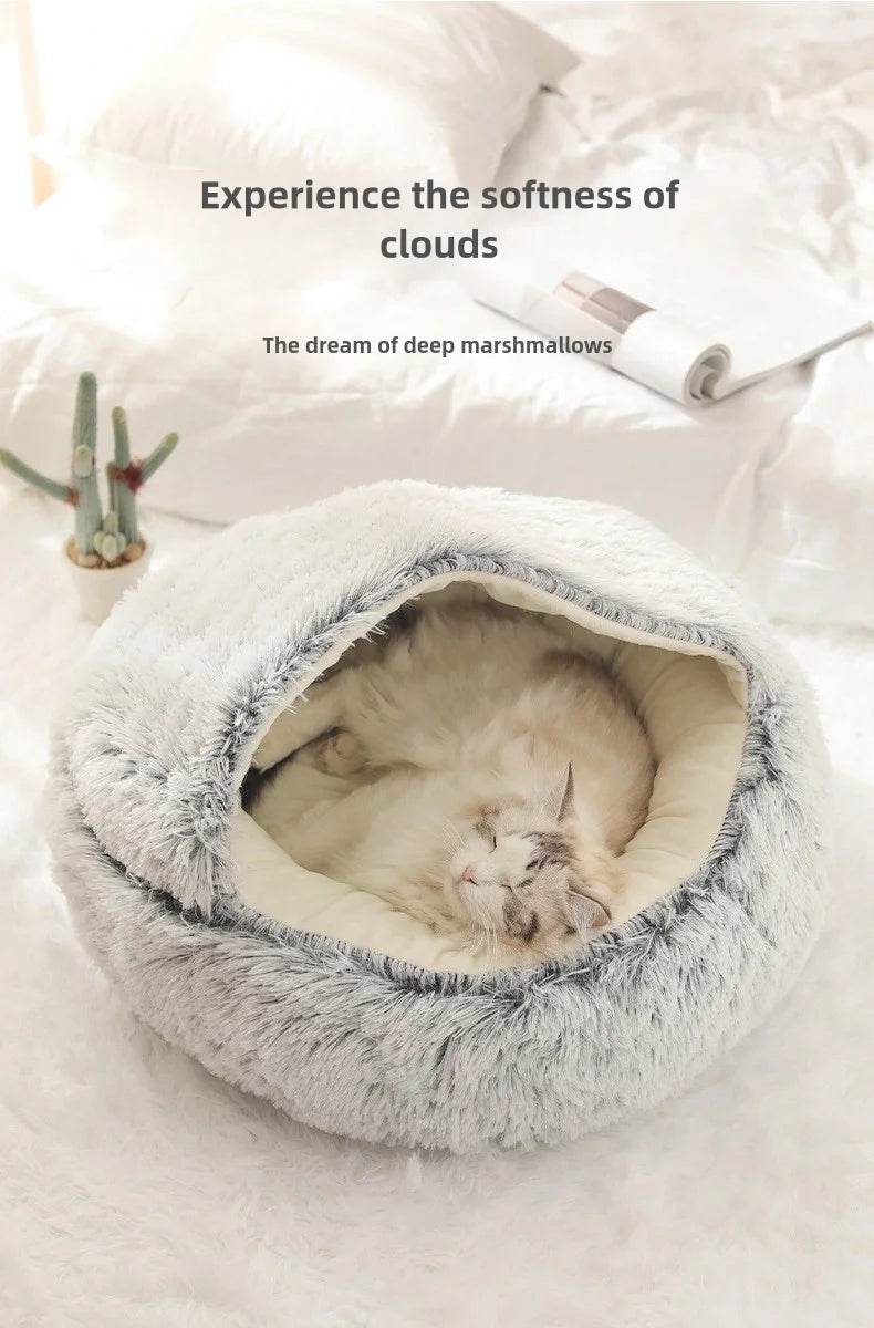 Autumn and Winter soft plush Cat bed