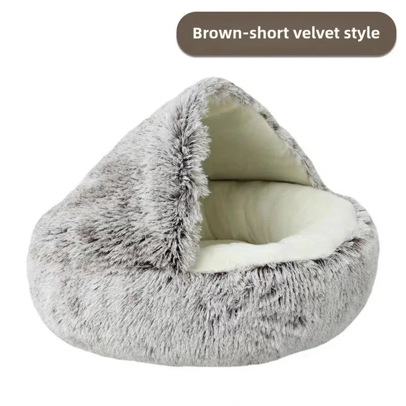 Autumn and Winter soft plush Cat bed