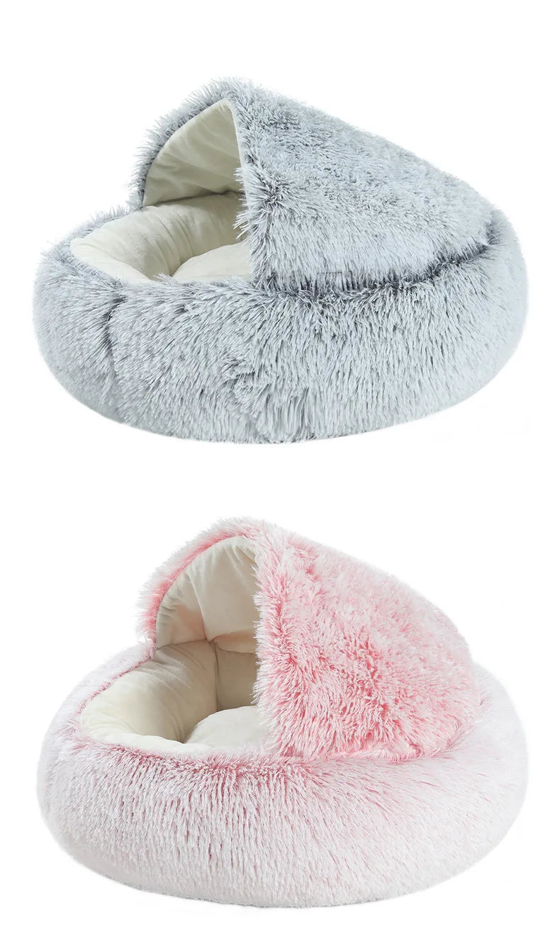 Autumn and Winter soft plush Cat bed