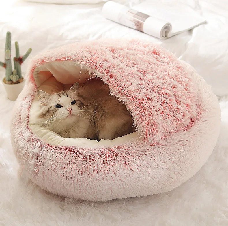 Autumn and Winter soft plush Cat bed