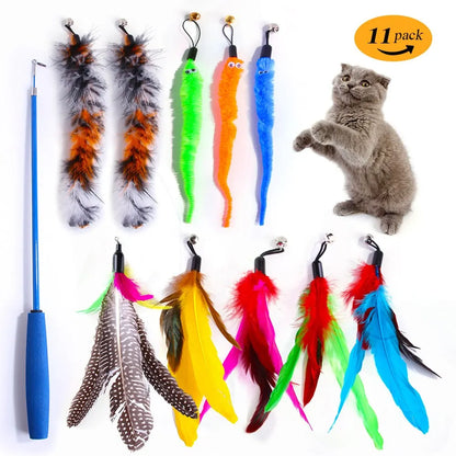 Cat Feather Toy Set