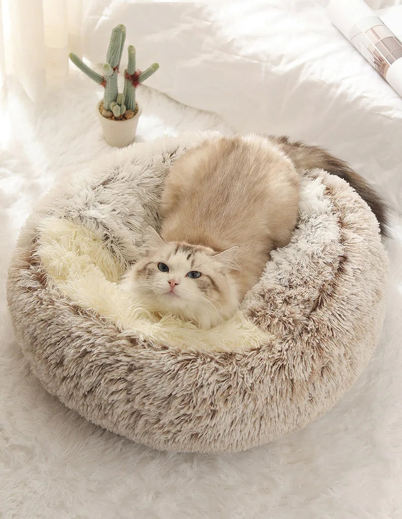 Autumn and Winter soft plush Cat bed