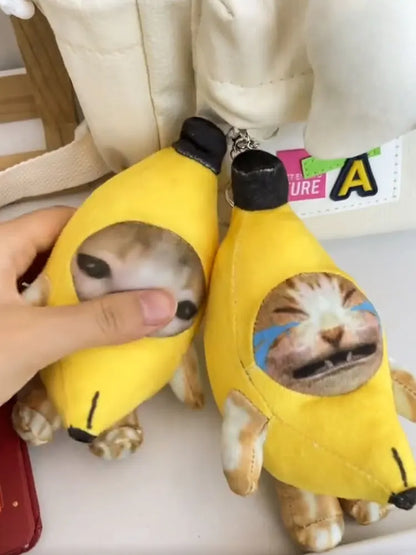 Squeaky funny banana happy cat toys