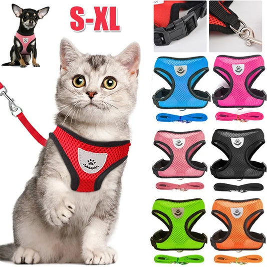 Cat Leash Adjustable Vest