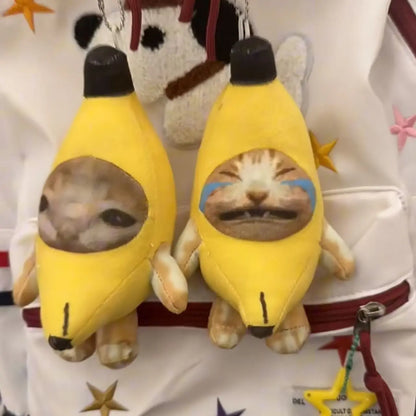 Squeaky funny banana happy cat toys