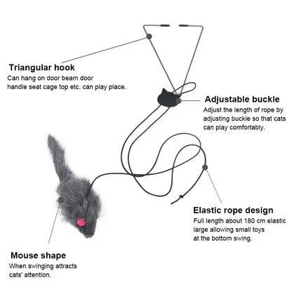 Retractable Cat Feather Toy