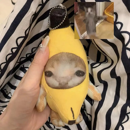 Squeaky funny banana happy cat toys