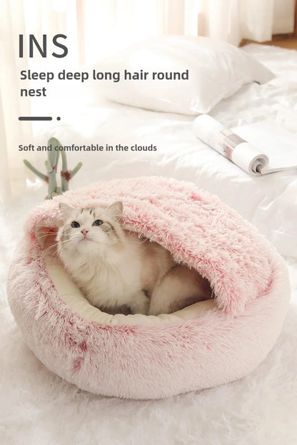 Autumn and Winter soft plush Cat bed