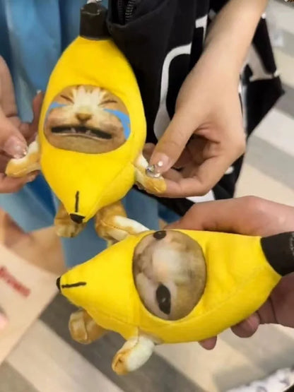 Squeaky funny banana happy cat toys