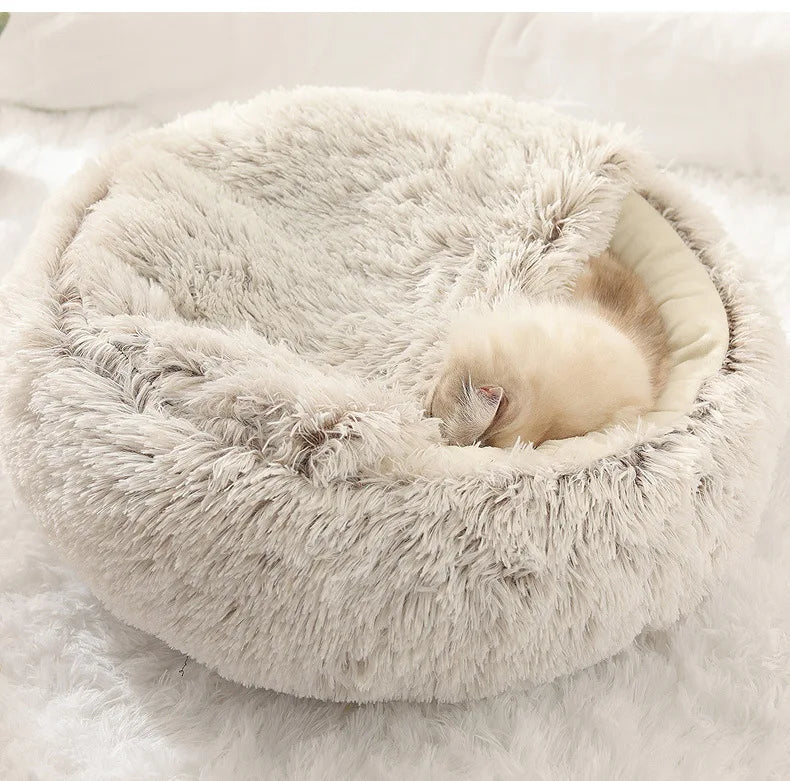 Autumn and Winter soft plush Cat bed