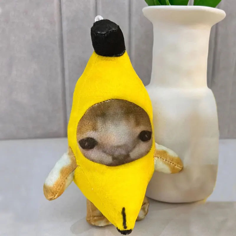 Squeaky funny banana happy cat toys