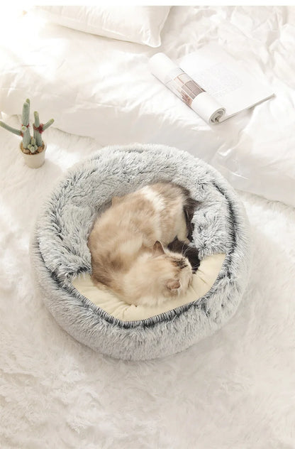 Autumn and Winter soft plush Cat bed