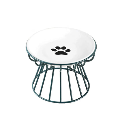 Ceramic Bowl Iron Rack Cat