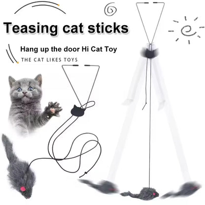 Retractable Cat Feather Toy