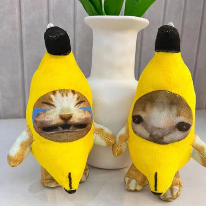 Squeaky funny banana happy cat toys